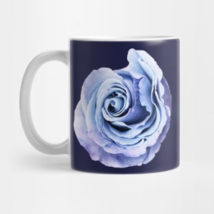 Blue Rose Art Cutout Mug